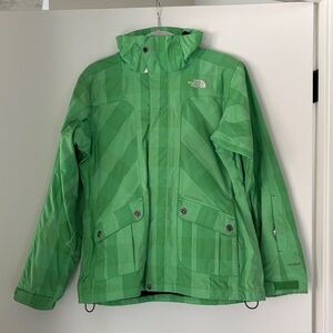 The North Face Vibrant Green Jacket (Shell and Inside jacket set)